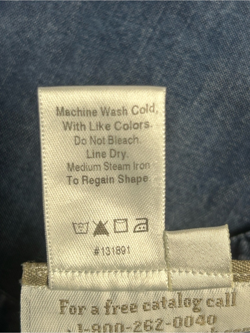 Coldwater Creek Denim-Texture Tencel Top in Dark Blue - Picture 6 of 6